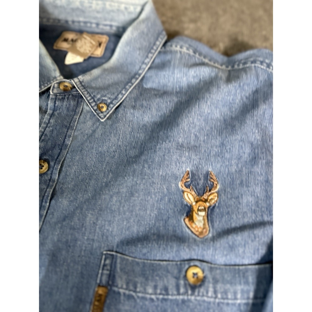 magellan blue long sleeve elbow‎ chest pad deer head XXL - Picture 2 of 8